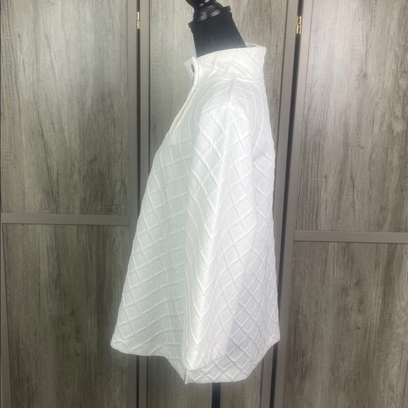 Soft Surroundings Deco Grid Mock Neck Jacquard Pullover Sweatshirt Women's L - Picture 5 of 12